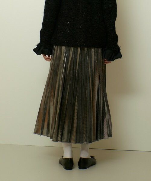 allureville / アルアバイル ロング・マキシ丈スカート | メタリック切替プリーツスカート | 詳細10