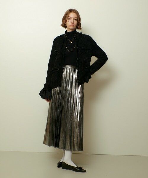 allureville / アルアバイル ロング・マキシ丈スカート | メタリック切替プリーツスカート | 詳細11