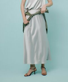 allureville / アルアバイル ロング・マキシ丈スカート | サテンバイヤスナロースカート