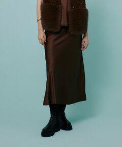 allureville / アルアバイル ロング・マキシ丈スカート | サテンバイヤスナロースカート