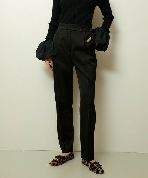 allureville / アルアバイル その他パンツ | クロップドテーパードパンツ(ブラック (95))