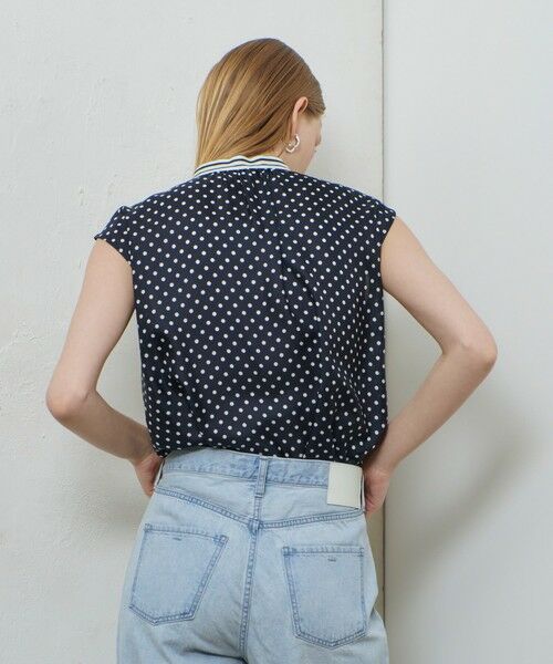 allureville / アルアバイル シャツ・ブラウス | パネルドットプリントボウタイブラウス | 詳細4