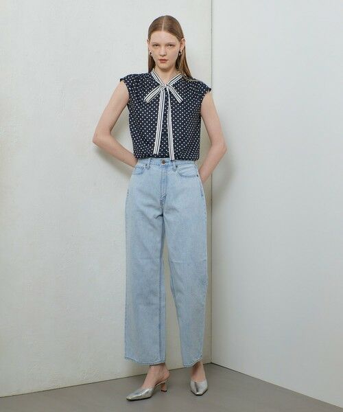 allureville / アルアバイル シャツ・ブラウス | パネルドットプリントボウタイブラウス | 詳細5