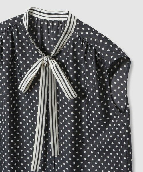 allureville / アルアバイル シャツ・ブラウス | パネルドットプリントボウタイブラウス | 詳細8