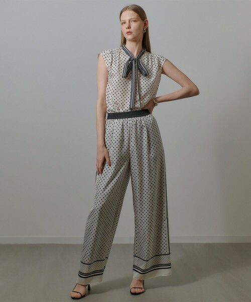 allureville / アルアバイル シャツ・ブラウス | パネルドットプリントボウタイブラウス | 詳細20