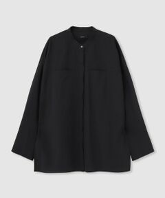 allureville / アルアバイル シャツ・ブラウス | ダンガリーバンドカラーシャツ