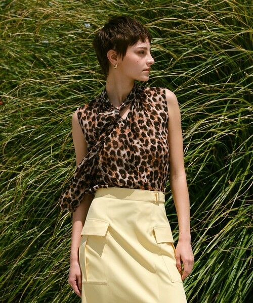 allureville / アルアバイル シャツ・ブラウス | レオパードプリントボウブラウス | 詳細1