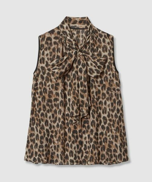 レオパードプリントボウブラウス （シャツ・ブラウス