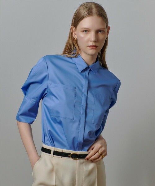 allureville / アルアバイル シャツ・ブラウス | コットン混ストレッチブロードシャツ | 詳細5