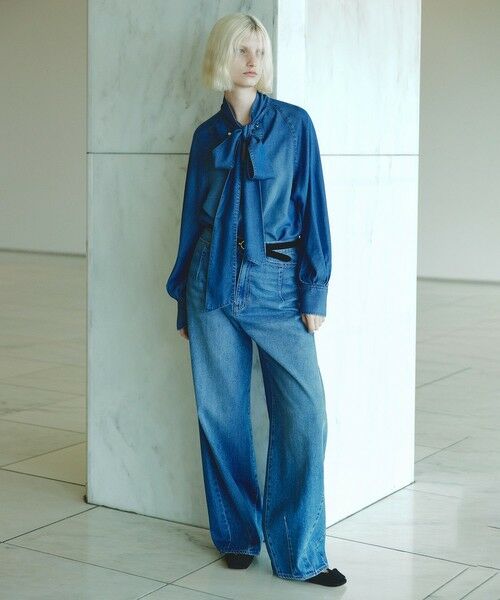 allureville / アルアバイル シャツ・ブラウス | デニムボウブラウス | 詳細2