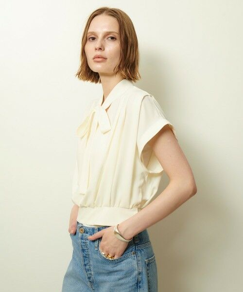 allureville / アルアバイル シャツ・ブラウス | ボウタイタックフレンチスリーブブラウス | 詳細2
