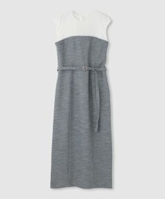 allureville / アルアバイル ミニ丈・ひざ丈ワンピース | コンパクトツイルカットコンビワンピース