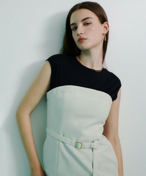 allureville / アルアバイル ミニ丈・ひざ丈ワンピース | コンパクトツイルカットコンビワンピース | 詳細5