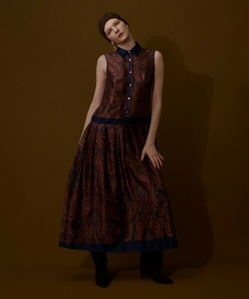 allureville / アルアバイル ロング・マキシ丈ワンピース | OFFICINAペイズリープリントワンピース | 詳細1