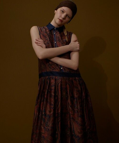 allureville / アルアバイル ロング・マキシ丈ワンピース | OFFICINAペイズリープリントワンピース | 詳細2