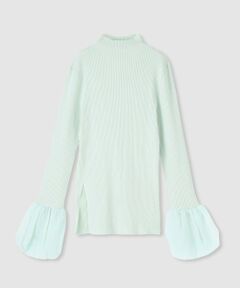 allureville / アルアバイル ニット・セーター | タフタバルーンスリーブコンビプルオーバー