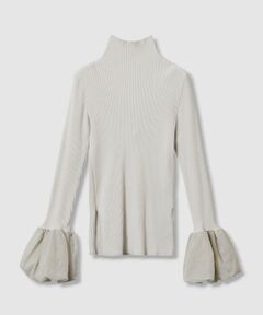 allureville / アルアバイル ニット・セーター | タフタバルーンスリーブコンビプルオーバー