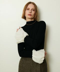 allureville / アルアバイル ニット・セーター | タフタバルーンスリーブコンビプルオーバー