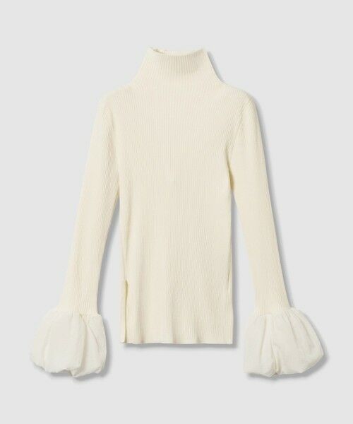 allureville / アルアバイル ニット・セーター | タフタバルーンスリーブコンビプルオーバー | 詳細5