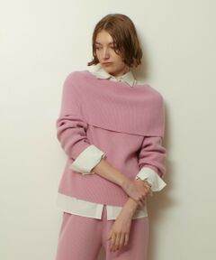 allureville / アルアバイル ニット・セーター | ビッグカラー2WAYネックプルオーバー