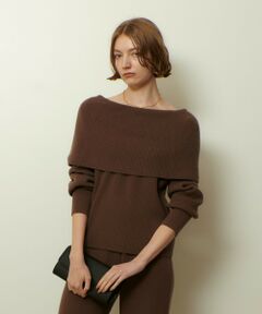 allureville / アルアバイル ニット・セーター | ビッグカラー2WAYネックプルオーバー