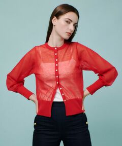 allureville / アルアバイル カーディガン・ボレロ | ◇ シアーラミー混カーディガン