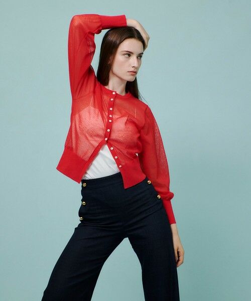 allureville / アルアバイル カーディガン・ボレロ | ◇ シアーラミー混カーディガン | 詳細6