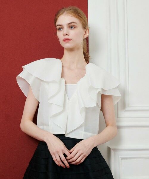 allureville / アルアバイル テーラードジャケット | 【LOULOU WILLOUGHBY】オーガンジーフリルジャケット | 詳細1