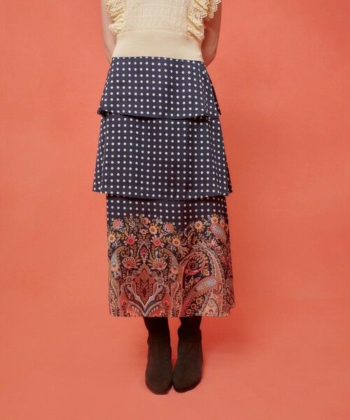 allureville / アルアバイル ミニ・ひざ丈スカート | 【LOULOU WILLOUGHBY】ペイズリードットスカート | 詳細1