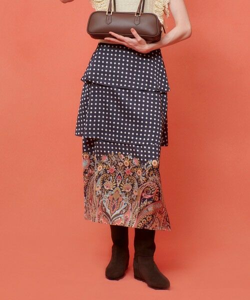 allureville / アルアバイル ミニ・ひざ丈スカート | 【LOULOU WILLOUGHBY】ペイズリードットスカート | 詳細2