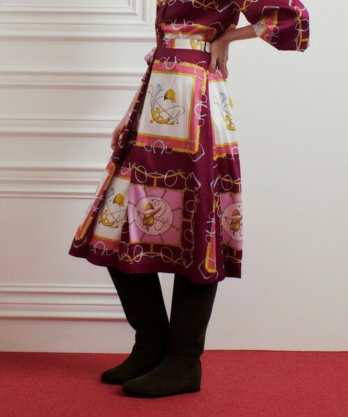 allureville / アルアバイル ミニ・ひざ丈スカート | 【LOULOU WILLOUGHBY】RATTIジョッキープリントスカート | 詳細1