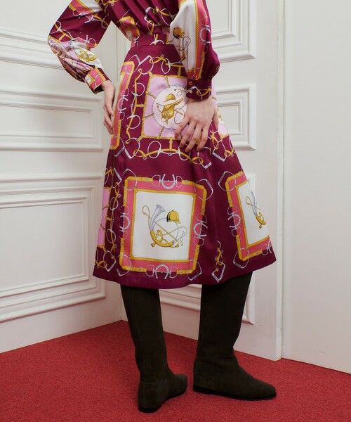 allureville / アルアバイル ミニ・ひざ丈スカート | 【LOULOU WILLOUGHBY】RATTIジョッキープリントスカート | 詳細3