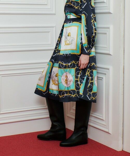 allureville / アルアバイル ミニ・ひざ丈スカート | 【LOULOU WILLOUGHBY】RATTIジョッキープリントスカート | 詳細14