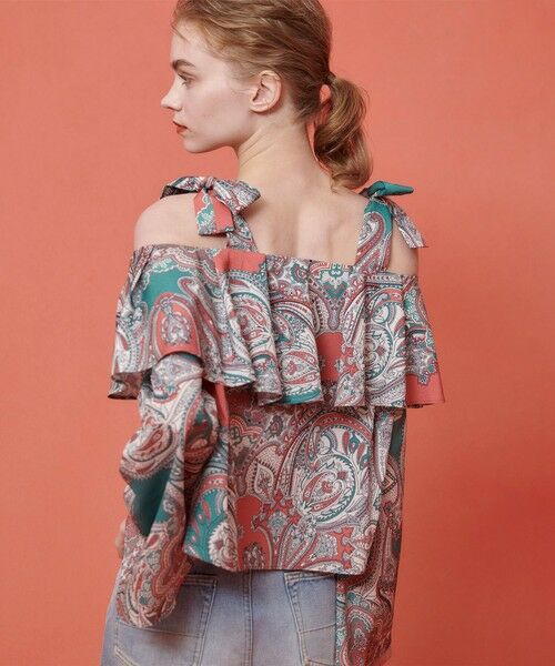 allureville / アルアバイル シャツ・ブラウス | 【LOULOU WILLOUGHBY】RATTIペイズリーオフショルブラウス | 詳細6