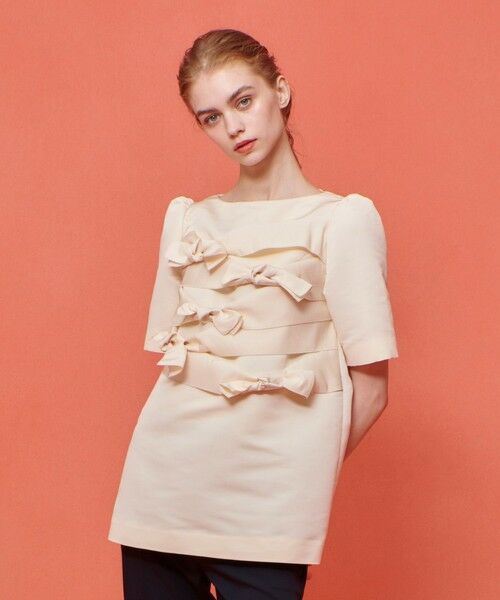 allureville / アルアバイル シャツ・ブラウス | 【LOULOU WILLOUGHBY】ランダムリボンタフタブラウス | 詳細1