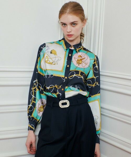 allureville / アルアバイル シャツ・ブラウス | 【LOULOU WILLOUGHBY】RATTIジョッキープリントシャツブラウス | 詳細11