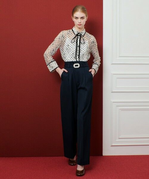 allureville / アルアバイル シャツ・ブラウス | 【LOULOU WILLOUGHBY】フロッキードットレースブラウス | 詳細4