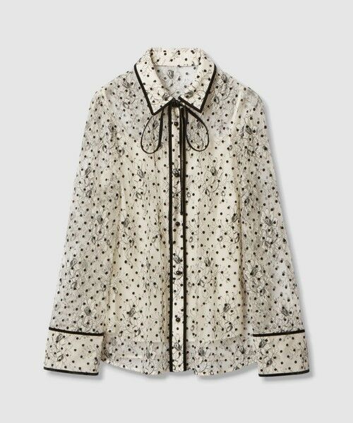 allureville / アルアバイル シャツ・ブラウス | 【LOULOU WILLOUGHBY】フロッキードットレースブラウス | 詳細5