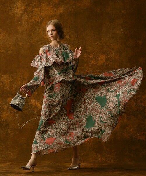 allureville / アルアバイル ロング・マキシ丈ワンピース | 【LOULOU WILLOUGHBY】RATTIペイズリーフレアワンピース | 詳細3