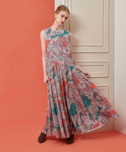 allureville / アルアバイル ロング・マキシ丈ワンピース | 【LOULOU WILLOUGHBY】RATTIペイズリーフレアワンピース | 詳細4
