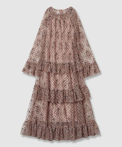 allureville / アルアバイル ロング・マキシ丈ワンピース | 【LOULOU WILLOUGHBY】フロッキードットレースワンピース | 詳細6