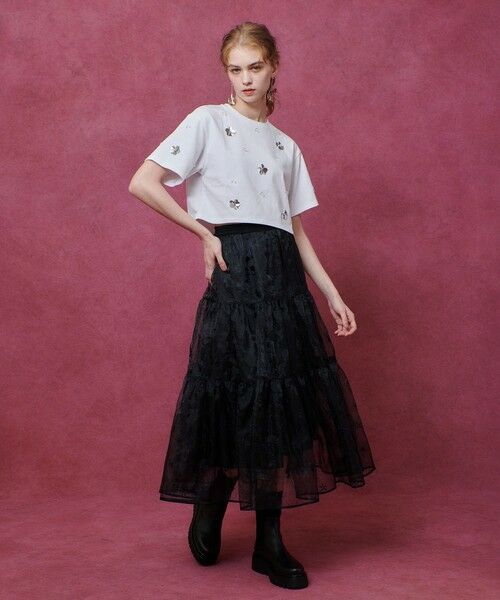 allureville / アルアバイル Tシャツ | 【LOULOU WILLOUGHBY】スパンコールＴシャツ | 詳細4