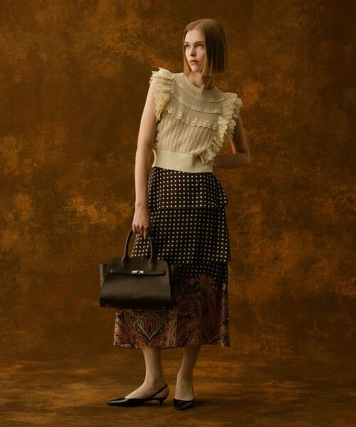 allureville / アルアバイル ニット・セーター | 【LOULOU WILLOUGHBY】レースフリルニットプルオーバー | 詳細1