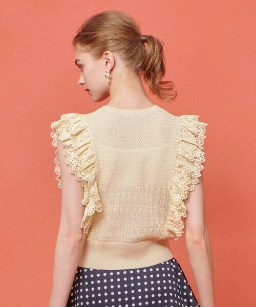 allureville / アルアバイル ニット・セーター | 【LOULOU WILLOUGHBY】レースフリルニットプルオーバー | 詳細4