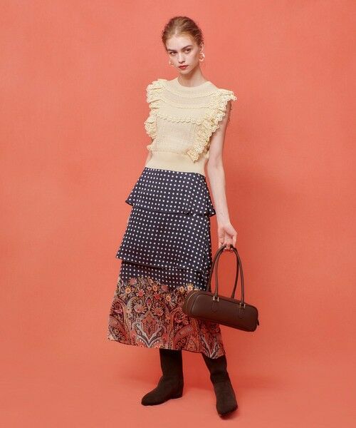 allureville / アルアバイル ニット・セーター | 【LOULOU WILLOUGHBY】レースフリルニットプルオーバー | 詳細5