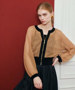 allureville / アルアバイル カーディガン・ボレロ | 【LOULOU WILLOUGHBY】柄編みニットブルゾン