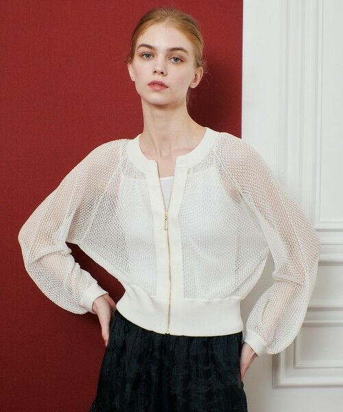 allureville / アルアバイル カーディガン・ボレロ | 【LOULOU WILLOUGHBY】柄編みニットブルゾン | 詳細1