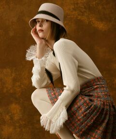 allureville / アルアバイル ニット・セーター | 【LOULOU WILLOUGHBY】スリーブヘムレースプルオーバー