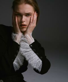 allureville / アルアバイル ニット・セーター | 【LOULOU WILLOUGHBY】スリーブヘムレースプルオーバー