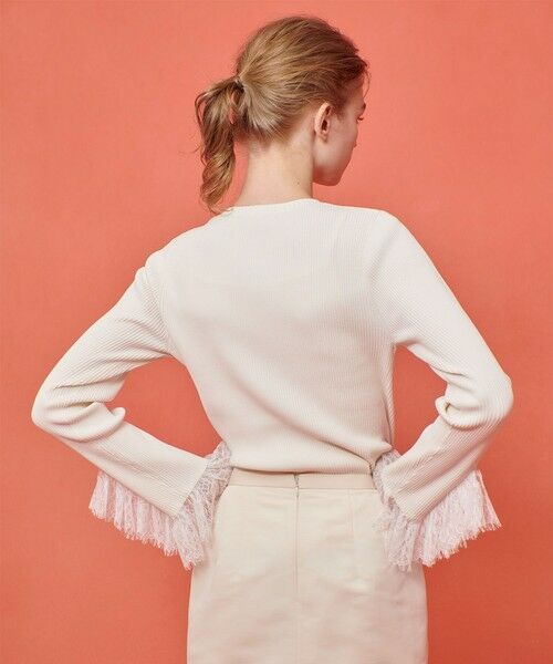 allureville / アルアバイル ニット・セーター | 【LOULOU WILLOUGHBY】スリーブヘムレースプルオーバー | 詳細4